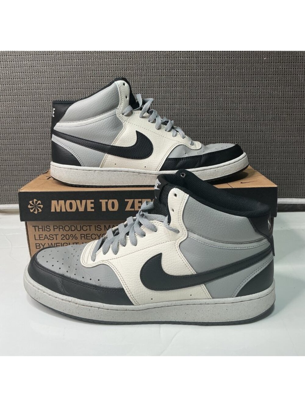 Nike Court Vision Mid Next Nature sneakers Black/Gray/White Size 11.5 Men's